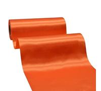 BVIEAKD Wide Orange Satin Ribbon 8 Inch x 25 Yards Solid Fabric Ribbon for Cutting Ceremony kit Grand Opening Wedding Birthday Party Decoration Bows Chair sash