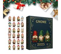 Bvizyelck 2025 Christmas Countdown Calendar | 24 Days 2D Acrylic Gnome Santa Ornament Countdown Calendar for Kid,Adorable Christmas Ornament for Teens Youth Boys Girls Men Family Friends
