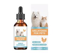 Bvizyelck Calming Supplements for Dogs, 60ml Puppy Sedative Calming Aid for Grooming, Pet Soothing Supplement for Health Care Kitten Sleeping Night Aggression Daily Indoor Home