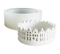 Bvizyelck Candlestick Silicone Mold - Led Light House Mold | Non-Stick Craft Gadget for Making Centerpiece Decoration Housing Candle Cake Indoor Home