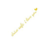 Bvizyelck Car Mirror Decal | Drive Safe I Love You Car Mirror Sticker | Waterproof Interior Decor for Automotive Vehicle Dashboard Window Daily Long Trip Night Driving Drivers Birthday