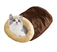 Bvizyelck Cat Caves for Indoor Cats,Warm Cat Cave Semi-Enclosed Cat Bed House - Soft Cat Hideaway, Cat Tunnel Bed, Cat Sleeping Bags for Winter, Campfire, Outdoor