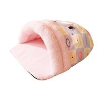 Bvizyelck Cat Sleeping Bag for Indoor Cats,Foldable Cat Nest Slipper Shape - Cute Bunny Kitten Cuddler Self-Warming Puppy Burrow Pad for Indoor Cats Dogs Puppies