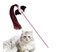 Bvizyelck Cat Toy Wand | Teaser Wand Toy Cute,Indoor Cat Interactive Wands Cat Teaser Toys with Tassels and Little Bear for Cat