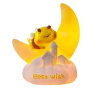 Bvizyelck Cute Night Light,Bee Star Moon Desktop Decor,LED Nightstand Light | for Living Room Bedroom Study Bedside Nightstand Bookshelf Professionals Students Designers Writers Readers Office