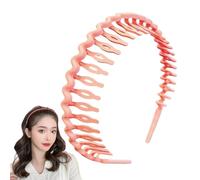 Bvizyelck Headband with Teeth | Wavy Hair Head Bands Comb with Teeth,Non-Slip Fashion Head Bands Skinny Resin Hairpin Accessories for Home Travel Date