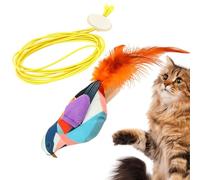 Bvizyelck Interactive Bird Cat Toy | Realistic Chirping Flying Animal | with Rope Interactive Kitten Toys | for Instinct Practice Agility Training Foraging Outdoor Kitten Solo Play Pet Birthday