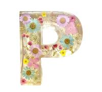 Bvizyelck LED Letter Lights - Floral Resin Alphabet Lights, Warm White Night Sign for Wedding