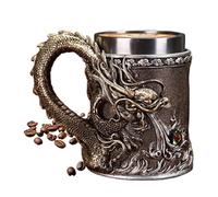Bvizyelck Metal Coffee Mugs - Retro Ergonomic Handle | Fun Coffee Mugs Tea Cup Table Decor,for Hot Cold Tea Milk Juice Beverage Men Women Home Office School Birthday