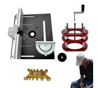 Bvizyelck Metal Router Lift System | Router Table Saw Insert Base Plate Router System,Manual Lifting Kit Table Saw Insert Base Plate for Slotting, Trimming, Chamfering