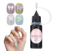 Bvizyelck Molding Gel for Nails,10ML Clear Charm Molding Adhesive | 3D Nail Sculpting Gel | for Extension Art Design Painting Colors Glitter Gem Press Professional Salon Home