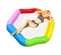 Bvizyelck Pool Floats | 177x157cm Colorful Inflatable Hexagonal Mat - Pool Floats with Mesh | for Sea Beach Pond River Indoor Outdoor Outside Camping Women Men