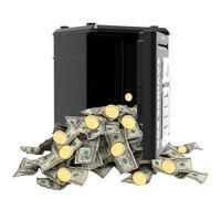 Bvizyelck Safe for Kids with Code - Bank Safe,Electronic Cash Box Savings Toy with Password for Youth Adult Pretend Play Financial Education College School Allowance Tracking