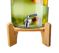 Bvizyelck Stand for Water Dispenser | Wooden Water Pitcher Stand,Diameter 7.28in Gallon Pitcher Station for Serving Counter Coffee Bar Hotel Restaurant Home Kitchen Pantry Commercial