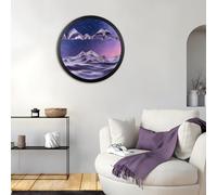 BVJKHQ Sand Art, 360° Rotate Wall Mounted Moving Sand Art, 3D Hourglass Deep Sea Sandscape, Round Glass Moving Sand Pictures, Relaxing Wall Decor for Home Office Work (purple, 11.4")