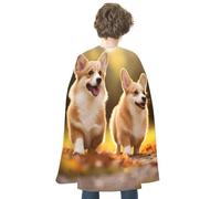 BVKWNTSA Adults Cute Corgi Dog Printed Cape, Men Women Super Hero Costumes,Halloween Costumes