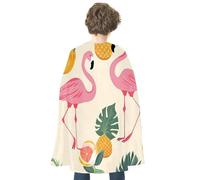 BVKWNTSA Adults Flamingos And Pineapples Printed Cape, Men Women Super Hero Costumes,Halloween Costumes
