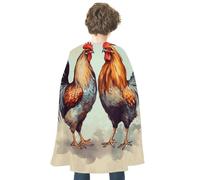 BVKWNTSA Adults Rooster And Hen Printed Cape, Men Women Super Hero Costumes,Halloween Costumes