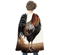 BVKWNTSA Adults Rooster Printed Cape, Men Women Super Hero Costumes,Halloween Costumes