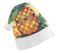 BVKWNTSA Christmas Santa Hat Set Peoples Festive Funny Pineapple Printed Xmas Hat for Holiday Party, Family Gathering, Christmas Decoration