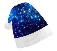 BVKWNTSA Christmas Santa Hat Set Peoples Festive Galaxy Stars_76285895 Printed Xmas Hat for Holiday Party, Family Gathering, Christmas Decoration