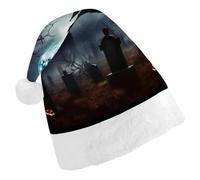 BVKWNTSA Christmas Santa Hat Set Peoples Festive Gothic Happy Halloween Printed Xmas Hat for Holiday Party, Family Gathering, Christmas Decoration