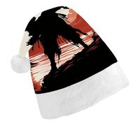 BVKWNTSA Christmas Santa Hat Set Peoples Festive Samurai Printed Xmas Hat for Holiday Party, Family Gathering, Christmas Decoration