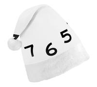 BVKWNTSA Christmas Santa Hat Set Peoples Festive Time Printed Xmas Hat for Holiday Party, Family Gathering, Christmas Decoration