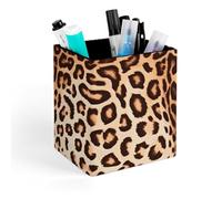 BVKWNTSA Desktop Stylish Square Striped Leopard Printed Pen Holder Suitable for Offices, Desks, Classrooms And Other Desktop Storage Art And Practicality Perfect Fusion