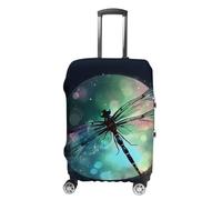 BVKWNTSA Elastic Suitcase Cover Galaxy Animal Dragonfly Printed Travel Luggage Cover Protective Travel Trolley Case Cover for Suitcases