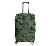 BVKWNTSA Elastic Suitcase Cover Green Army Digital Camouflage Printed Travel Luggage Cover Protective Travel Trolley Case Cover for Suitcases