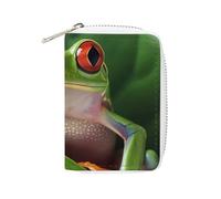 BVKWNTSA Fashion Leather Cute Frog Printed Card Holder, Large Capacity Card Holder Small and Convenient Easily Put Into Pockets, Carry-on Bags, Backpacks, Etc. Meet Your Convenient Storage Needs