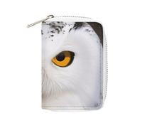 BVKWNTSA Fashion Leather Snowy Owl Eyes Printed Card Holder, Large Capacity Card Holder Small and Convenient Easily Put Into Pockets, Carry-on Bags, Backpacks, Etc. Meet Your Convenient Storage Needs