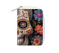 BVKWNTSA Fashion Leather Sugar Skulls1 Printed Card Holder, Large Capacity Card Holder Small and Convenient Easily Put Into Pockets, Carry-on Bags, Backpacks, Etc. Meet Your Convenient Storage Needs