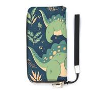 BVKWNTSA Fashionable Large-Capacity Cute Dinosaur Printed Leather Wallet Vertical, Internal Multi-Compartment Design - Meet Your Diverse Travel Needs