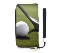 BVKWNTSA Fashionable Large-Capacity Golf Printed Leather Wallet Vertical, Internal Multi-Compartment Design - Meet Your Diverse Travel Needs