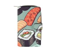 BVKWNTSA Fashionable Large-Capacity Sushi Printed Leather Multifunctional Wallet for Men and Women, Multi-Card Slot Business Casual Wallet
