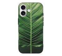 BVKWNTSA for iPhone 17 Phone Case, Summer Tropical Leaf Printed Shockproof Slim Cover Drop Proof Protective Cases Scratch-Resistant Back Cover
