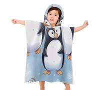 BVKWNTSA Kids Beach Towel With Hood - Cute Penguins Printed Soft Hooded Baby Bath- Children's Gifts