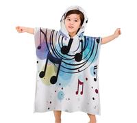 BVKWNTSA Kids Beach Towel With Hood - Polka Dot Music Note Printed Soft Hooded Baby Bath- Children's Gifts