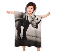 BVKWNTSA Kids Beach Towel With Hood - South Africa Animal Printed Soft Hooded Baby Bath- Children's Gifts