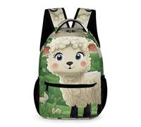 BVKWNTSA Large Capacity, Cute Cartoon Sheep Printed Lightweight Schoolbag, Fashionable, Versatile, Comfortable And Lightweight