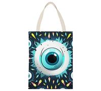BVKWNTSA Large Capacity Evil Eyes Printed Canvas Tote Bag Single - A Durable And Stylish Shopping Helper