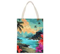 BVKWNTSA Large Capacity Hello Hawaii Printed Canvas Tote Bag Single - A Durable And Stylish Shopping Helper