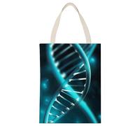 BVKWNTSA Large Capacity Science Gene Strand Printed Canvas Tote Bag Single - A Durable And Stylish Shopping Helper
