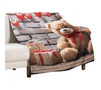 BVKWNTSA Large Flannel Fleece Throw Blanket, Cute Bear Valentine Gift Printed Cozy Lightweight Thick Blanket - All Seasons Suitable for Women
