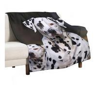 BVKWNTSA Large Flannel Fleece Throw Blanket, Dalmatian Dog Printed Cozy Lightweight Thick Blanket - All Seasons Suitable for Women