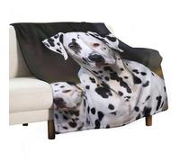 BVKWNTSA Large Flannel Fleece Throw Blanket, Dalmatian Dog Printed Cozy Lightweight Thick Blanket - All Seasons Suitable for Women