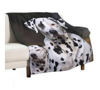 BVKWNTSA Large Flannel Fleece Throw Blanket, Dalmatian Dog Printed Cozy Lightweight Thick Blanket - All Seasons Suitable for Women