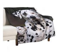 BVKWNTSA Large Flannel Fleece Throw Blanket, Dalmatian Dog Printed Cozy Lightweight Thick Blanket - All Seasons Suitable for Women